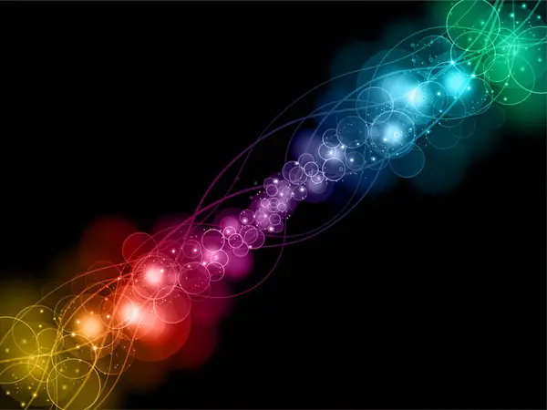 Colourful Background Bokeh Light Effect — Stock Vector
