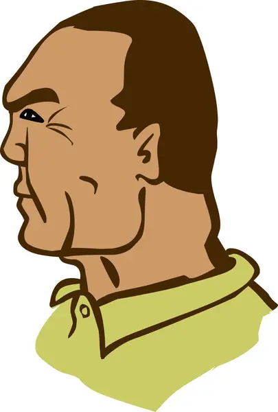 Hombre Adulto Retrato Vector Ilustración — Vector de stock