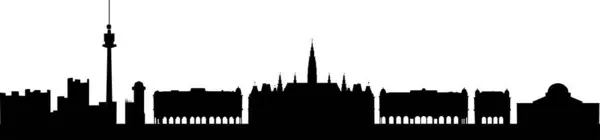 Silhouette City Skyline Vector Illustration — Stock Vector