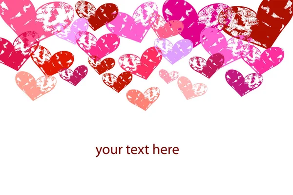 Valentine Dad Greeting Card Hearts Vector Background — Stock Vector