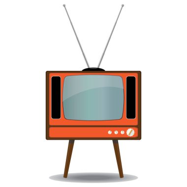 Eski TV vektör illüstrasyonu  