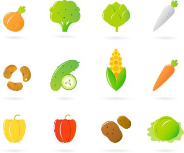 sebzeler vektör illüstrasyonu