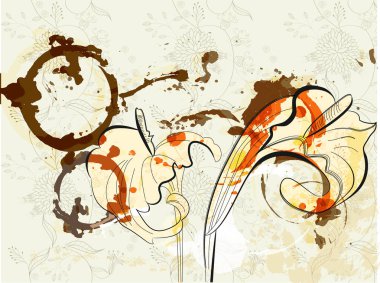 soyut çiçek arkaplanı, vektör illüstrasyonu