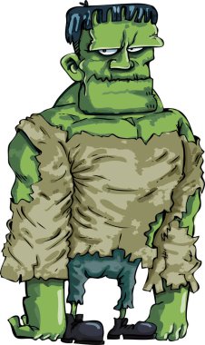 yeşil canavar vektör çizim