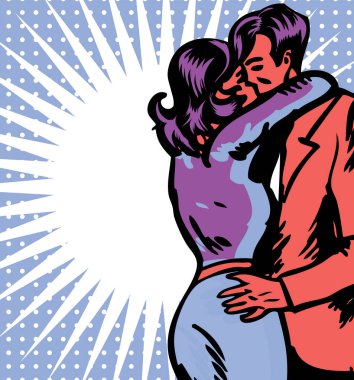 Birbirine aşık pop sanatları çifti. Sevgililer günün kutlu olsun.