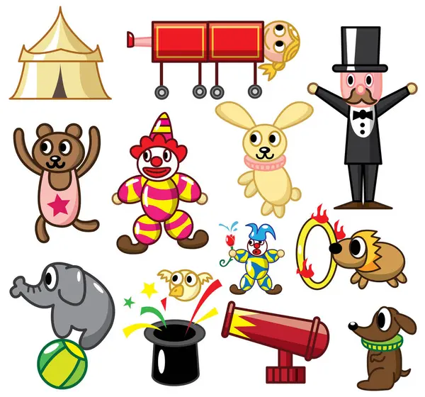 Circus Animals Collection — Stock Vector