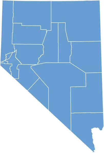 Nevada Vektor Illusztráció Térképe — Stock Vector