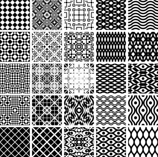 Zwart Wit Geometrisch Patroon — Stockvector