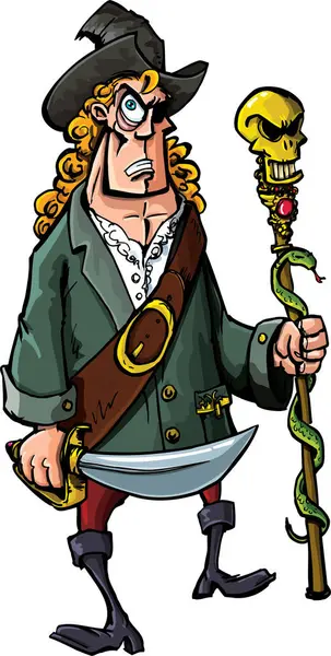 Zeichentrickfigur Des Piraten — Stockvektor