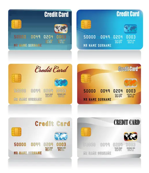 Kreditkarten Vektor Design — Stockvektor