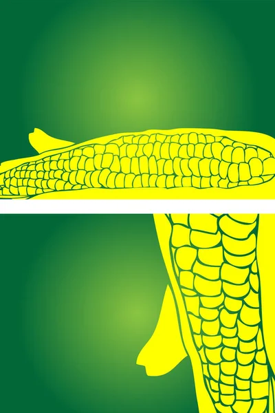 Green Corn Leaf Vector — Stock Vector