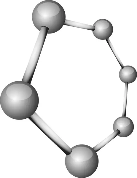 Molekulare Struktur Des Moleküls Der Atome Des Moleküls — Stockvektor