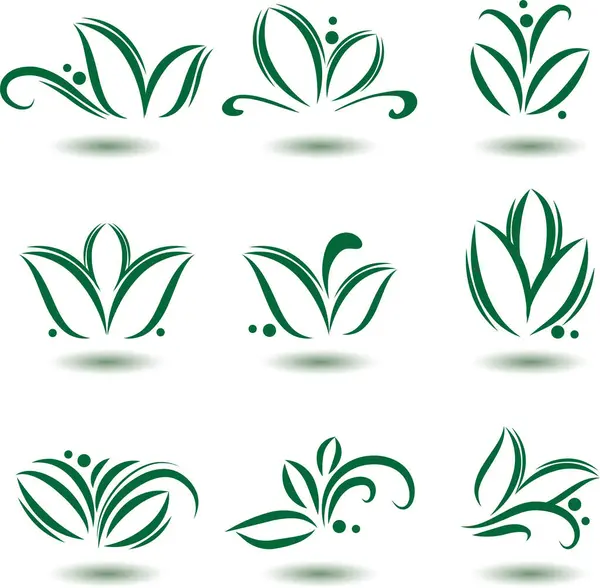 Folhas Verdes Ilustração Vetorial — Vetor de Stock