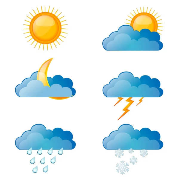 Set Icons Weather — Stock Vector
