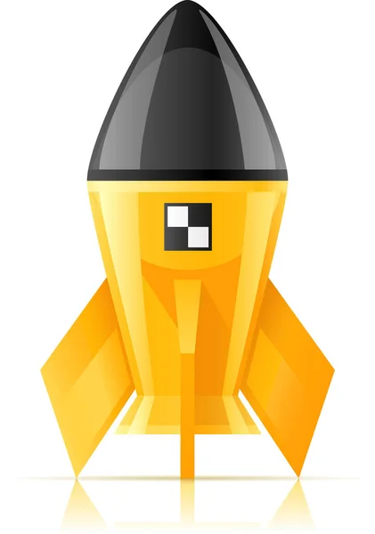 Raketa Vesmíru Vektorová Ilustrace — Stockový vektor