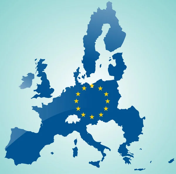 Vektorová Ilustrace Mapy Evropy — Stockový vektor