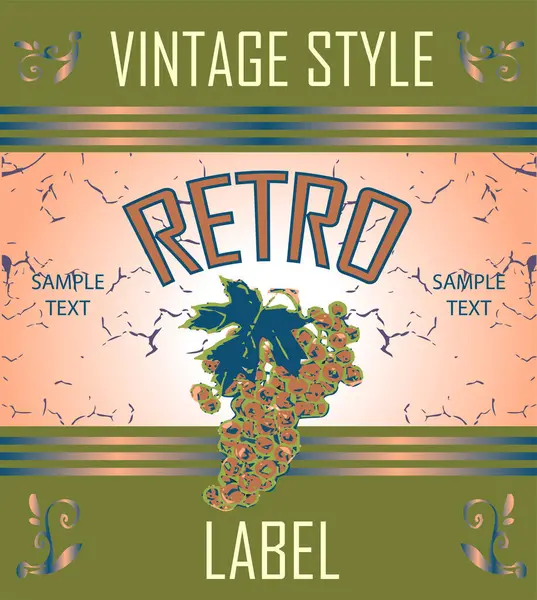 Vintage Label Old Fashioned — Stock Vector