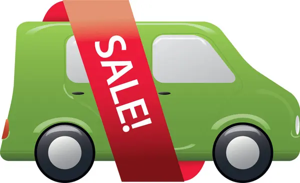車との販売のためのベクターのロゴ — ストックベクタ