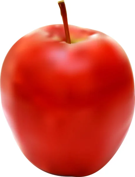 แอปเป แดงแยกก นบนพ นหล ขาว — ภาพเวกเตอร์สต็อก