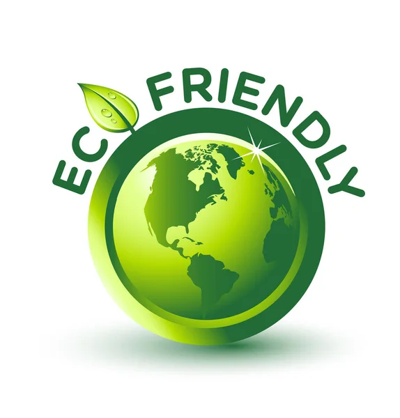 Vector Eco Logo Green Leaf — Stock Vector