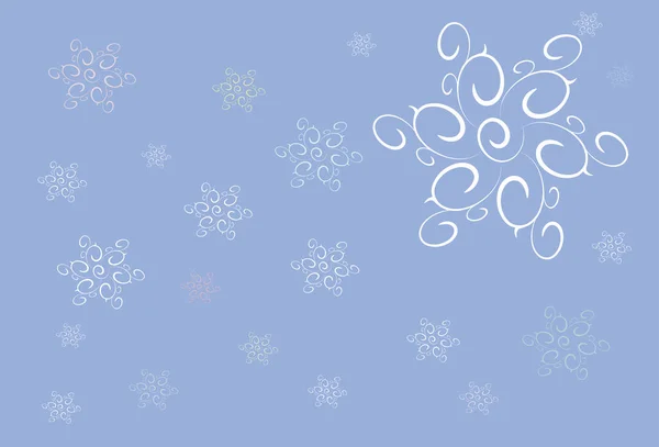 Vektor Hintergrund Mit Schneeflocken Auf Dem Hintergrund — Stockvektor