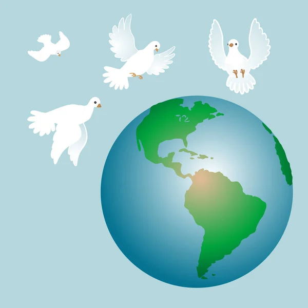 Kuşlarla Dünyayla Barış Günü — Stok Vektör