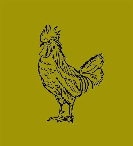 Kyckling Ikon Vektor Illustration — Stock vektor