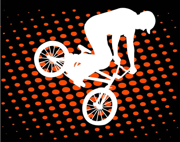 Bmx Sport Rider Vecteur Arrière Plan — Image vectorielle