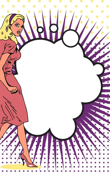 woman with bubble pop art vector illustration design