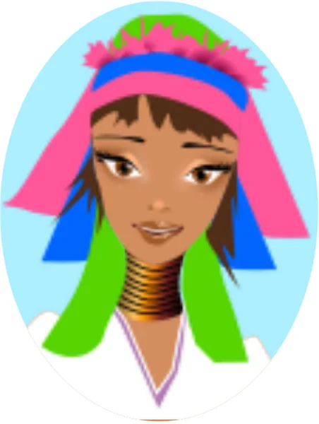 african woman with turban, vector illustration