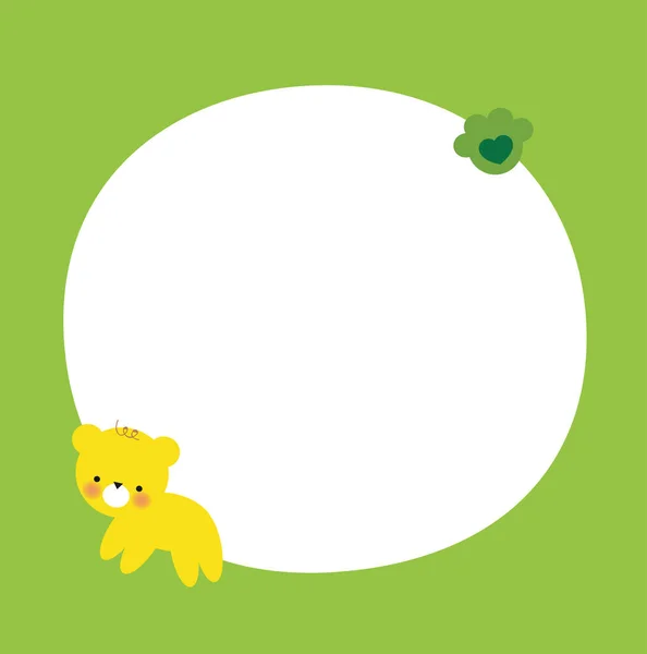 Зелений Фон Милою Маленькою Дитиною — стоковий вектор