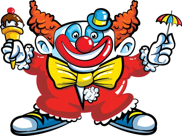 Clown Clown Clown Con Testa Clown — Vettoriale Stock