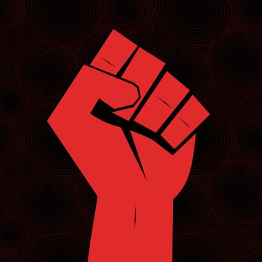 kırmızı yumruk vektör illüstrasyonu