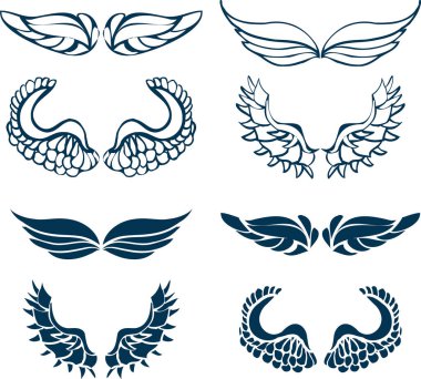 kanatları vektör çizim ayarla