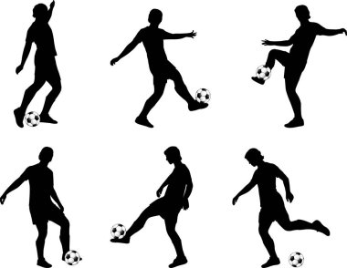 Futbolun vektör silueti.