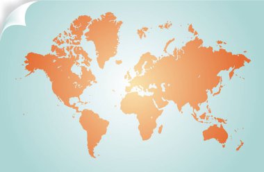 Dünya haritasının vektör illüstrasyonu