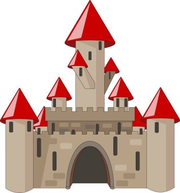 kale, illüstrasyon, beyaz arkaplan üzerindeki vektör.