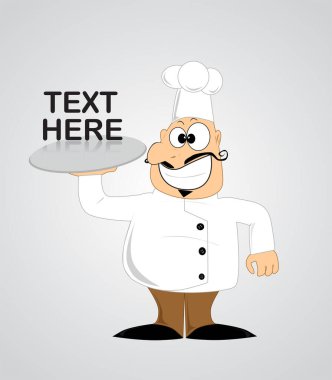 Tepsisi ve telif alanı olan şef