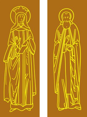 Arka planda İsa Mesih var.