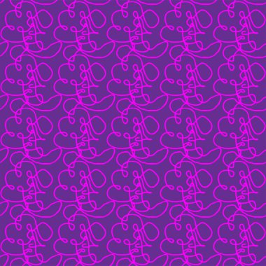 Soyut basit kaligrafi süslemesinin kusursuz deseni