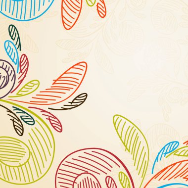 soyut çiçek arkaplanı, vektör çizimi