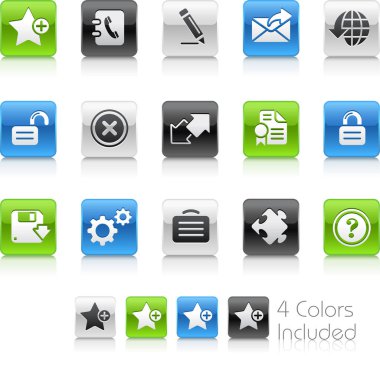 Web vektör simgeleri kümesi, vektör illüstrasyonu