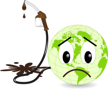 Karikatür gezegeni Dünya 'nın vektör çizimi