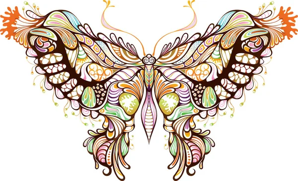 Mariposa Colorida Vector Ilustración — Archivo Imágenes Vectoriales