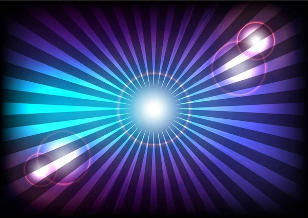Abstrakter Hintergrund Blaue Und Violette Lichtstrahlen — Stockvektor