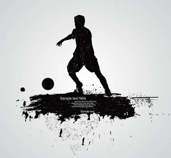 Fußballer Silhouette Vektor Hintergrund — Stockvektor