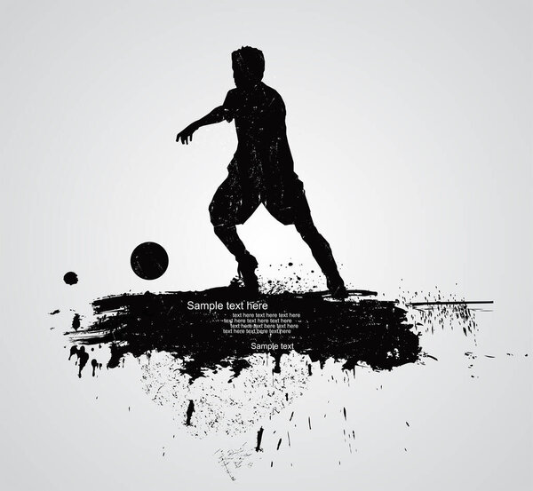 football player silhouette vector background