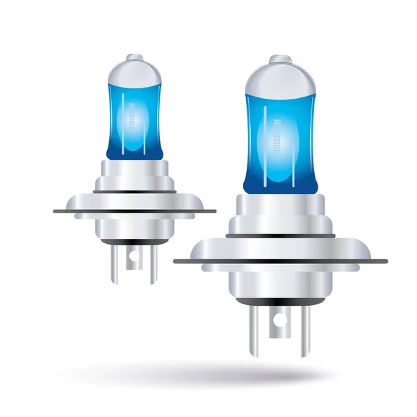 Light Bulbs Blue Light Bulb Vector Illustration — Stock Vector