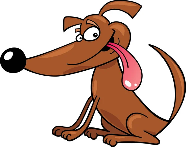 Kreslený Obrázek Funny Pes Charakteru — Stockový vektor