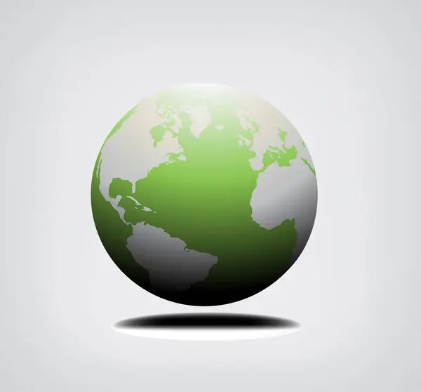 Grüne Erde Globus Vektorillustration — Stockvektor